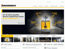 Tablet Screenshot of jungheinrich.co.za